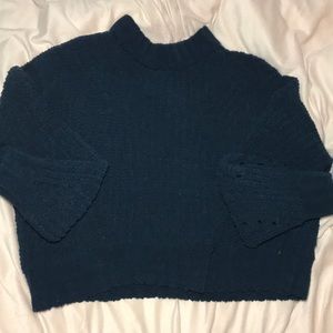 Velvet knitted sweater.